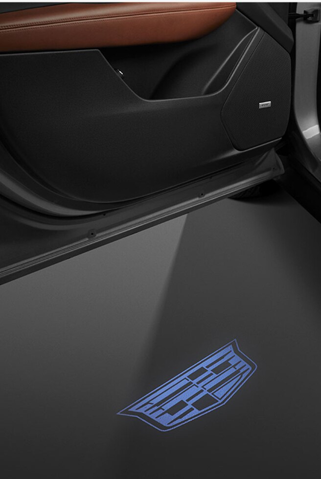 Kit de luces para puerta delantera con proyector de logo para tu Cadillac XT5 2025, suv de lujo